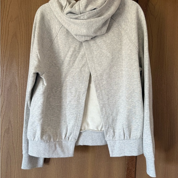Athleta Heather Gray Hoodie with Open Back Detail - Picture 4 of 5
